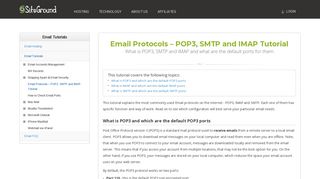 Email Protocols - POP3, SMTP and IMAP Tutorial - SiteGround