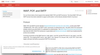 IMAP and SMTP | Gmail IMAP | Google Developers