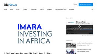 MMI to buy Imara SP Reid for R120m - BizNews.com
