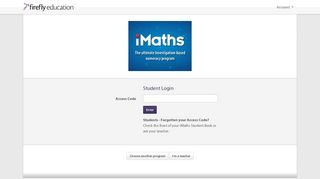 iMaths - Student Login - Firefly Online