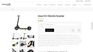 Imax S1+ Electric Scooter - Magnum Bikes USA Electric Bicycles