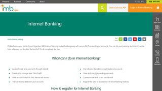 Internet Banking - IMB Bank