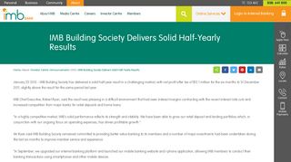 IMB Building Society Delivers Solid Half-Yearly Results - IMB Bank