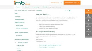 Internet Banking - IMB Building Society Personal Banking - IMB Bank