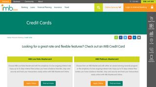 Credit Cards - IMB Bank