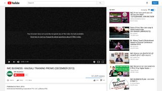 IMC BUSINESS - KAUSALI TRAINING PROMO ... - YouTube