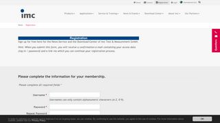 Registration - imc Test & Measurement GmbH - imc Meßsysteme GmbH