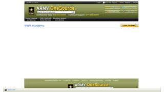 MWR Academy - Army OneSource