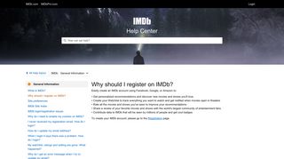 Why should I register on IMDb? - IMDb | Help