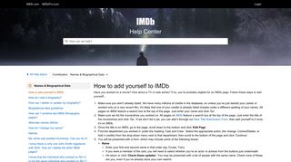 How to add yourself to IMDb