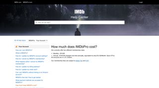 How much does IMDbPro cost? - IMDb | Help