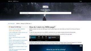 How do I claim my IMDb page? - IMDb | Help
