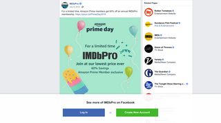 IMDbPro - For a limited time, Amazon Prime members get 60 ...