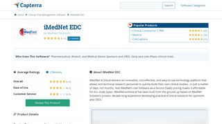 iMedNet EDC Reviews and Pricing - 2019 - Capterra