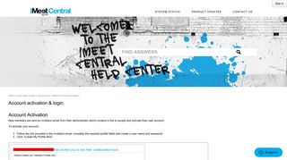 Account activation & login – iMeet Central Help Center