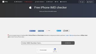 Check IMEI iPhone - IMEIpro.info