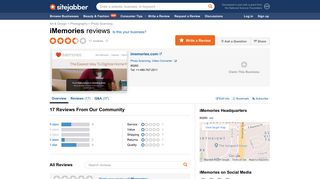 iMemories Reviews - 16 Reviews of Imemories.com | Sitejabber