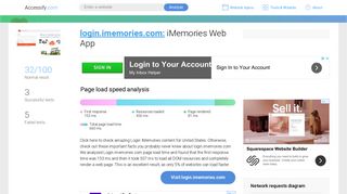 Access login.imemories.com. iMemories Web App