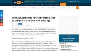 iMenuPro.com Brings Affordable Menu Design to Every ... - Benzinga