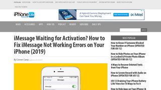 iMessage Waiting for Activation? How to Fix iMessage ... - iPhone Life