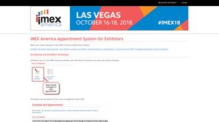 IMEX America Appointment System for Exhibitors - IMEX - America's ...