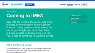 Coming to IMEX | IMEX Frankfurt