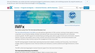 IMFx - Free Courses from The International Monetary Fund | edX