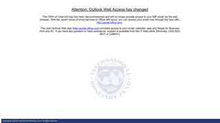 Attention: Outlook Web Access has changed The OWA url (mail.imf.org ...