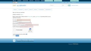 Sign Up - IMF eLibrary