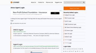 Anico Agent Login
