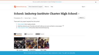 Imhotep Institute Charter High School in Philadelphia, PA
