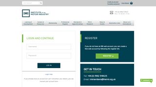 Log in | IMI | Institute of the Motor Industry