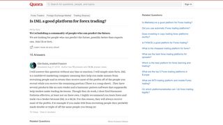 Is IML a good platform for forex trading? - Quora