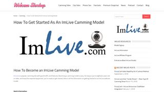 How To Get Started As An ImLive Camming Model - Webcam Startup