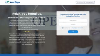 YourEdge™ Online SBA Loan Application Platform by YourSBA.com ...