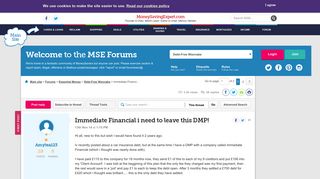 Immediate Financial i need to leave this DMP! - MoneySavingExpert ...