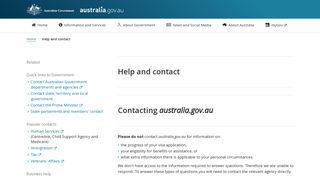 Help and contact | australia.gov.au