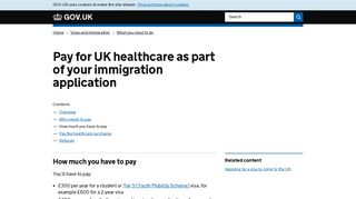 Pay for UK healthcare as part of your immigration application: How ...