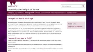 Immigration Health Surcharge