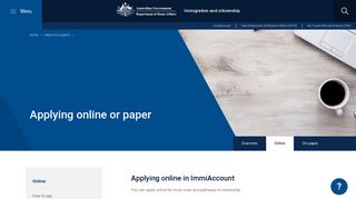 Applying online in ImmiAccount - Immigration and citizenship ...