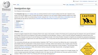 Immigration sign - Wikipedia