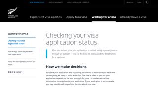 Checking your visa application status | Immigration New Zealand