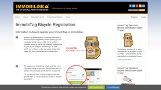 Register an ImmobiTag - Immobilise