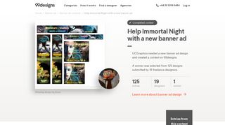 Help Immortal Night with a new banner ad | Banner ad contest