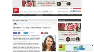 Erin Stein: Making an Imprint at Macmillan - Publishers Weekly