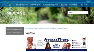 ImmTrac | Midland, TX - Official Website - City of Midland