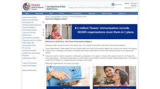 ImmTrac - Texas Department of State Health Services - Texas.gov