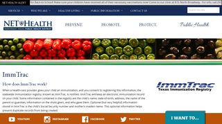 ImmTrac - Northeast Texas Public Health District