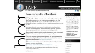 TAFP - Learn the benefits of ImmTrac2
