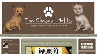 Review: ImmuneIQ Allergy Test for Dogs and Cats | The Chesnut Mutts